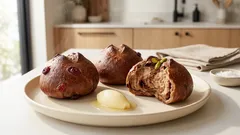 米粉×豆乳でふんわり。甘さ控えめの米粉チョコパン—サイリウムでまとまる簡単レシピ